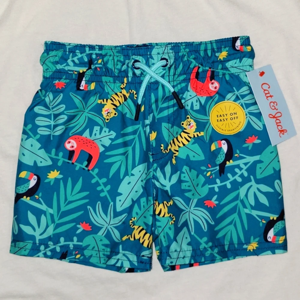 Brand New Cat & Jack Swim Trunks Bundle Size 12M - Picture 5 of 8